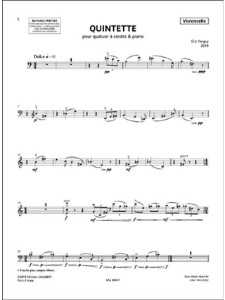 Quintette - Eric Tanguy - Partition - Quintettes